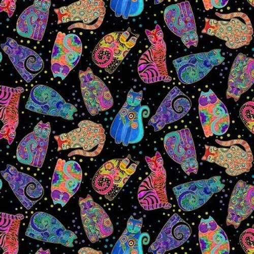 Laurel Burch***FANTASTICATS*** Y4343-3M ~ ¡Por yarda! Foto 1 de 1