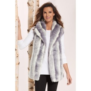 soft surroundings faux fur vest