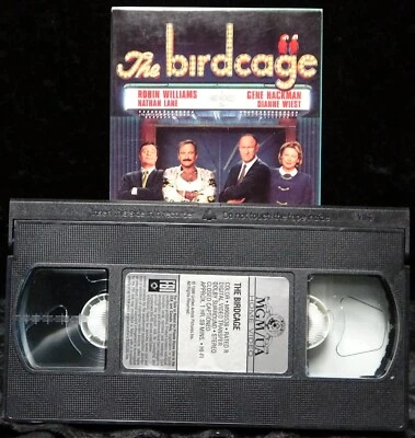 🎬 THE BIRDCAGE (VHS, 1996) - Robin Williams, Nathan Lane & Gene Hackman! 🌈🎭 Foto 1 de 3
