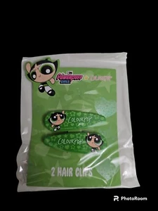 2 Pairs COLOURPOP Powerpuff Girls Green Snap Hair Clips Buttercup - Picture 1 of 1