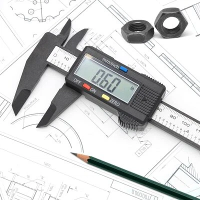 LCD Digital Caliper Electronic Gauge  Vernier Micrometer Ruler 4/6inch - Image 1 of 4