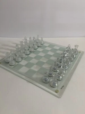 Vintage Elegant Glass Chess Set - USA Limited Edition - 14” X 14” - NEW - Image 1 of 4