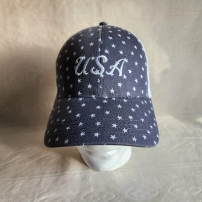J. America USA Stars Hat Cap Blue White Adjustable Stnapback Patriotic Trucker Foto 1 de 4