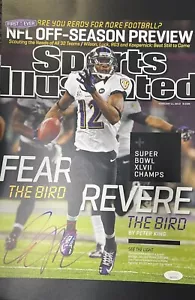 Baltimore Ravens Jacoby Jones Sports Illustrated Firmato 11x17 JSA COA *SENZA CARTA* - Foto 1 di 1