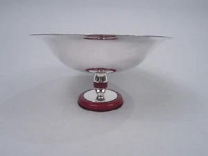 Antique Compote Art Deco Modern Bowl Italian Sterling Silver Bakelite 1934/44 - Picture 1 of 6