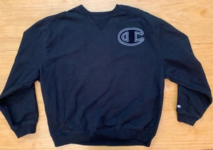 Vintage Champion Herren Sweatshirt schwarz Größe XL gesticktes Logo - Bild 1 von 7