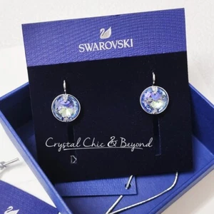 AUTÉNTICOS SWAROVSKI NUEVOS Pendientes Globo Corte Redondo Azul 5559860 - Imagen 1 de 3