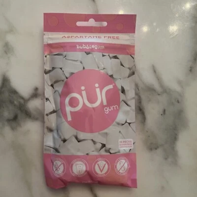 PUR 100% xilitol chicle sin azúcar goma saludable prevenir la caries estimulante de saliva Foto 1 de 2