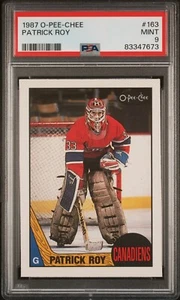 1987-88 O-Pee-Chee #163 Patrick Roy - PSA 9 - Montreal Canadiens HOFER - Bild 1 von 2