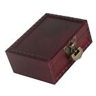 Wood Treasure Chest Antique Style Wooden Jewelry Storage Box Decoration *