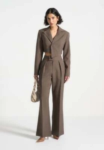 Women Suit Peak Lapel Short Jacket Leisure Fashion Dressy Wedding Activewear - Picture 1 of 16