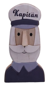 Standrelief Büste Seemann Holzfigur "Kapitän" Maritim Deko Urlaub Figur See - Bild 1 von 1