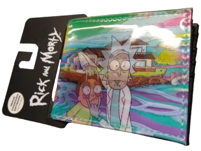 Rick And Morty Lenticular Effect Bifold ID Wallet Bioworld Adult Swim - Image 1 of 4