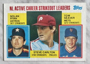 1984 Topps - Career Leaders #707 Nolan Ryan, Steve Carlton, Tom Seaver