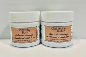 2 x Christophe Robin Cleansing Volumzing Paste W Pure Passoul Clay & Rose Extrac - Picture 1 of 1
