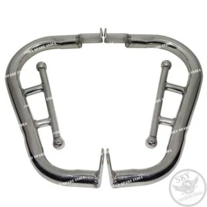 Rear Leg Guard Crash Bar Compatible With Royal Enfield Classic 350/500 Chrome - Picture 1 of 6