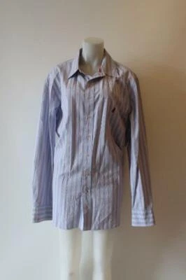 Camisa de vestir para hombre Thomas rosa azul blanco rojo rayas botones XL * Foto 1 de 4