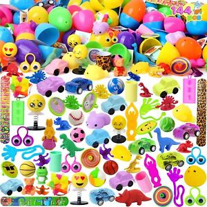 144 PCS Prefilled Easter Eggs with Assorted Toys