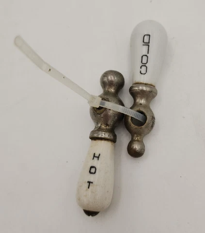 Antique Faucet Hardware Porcelain Hot and Cold Handles Cover