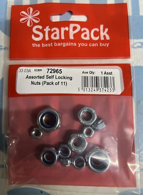 StarPack Assorted Self Locking Nuts 11pk (72965)