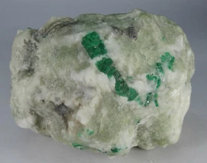 1120 CARATS SWAT NATURAL GREEN EMERALD & CALCITE MINERAL FROM PAKISTAN,(Ts-105), - Picture 1 of 11