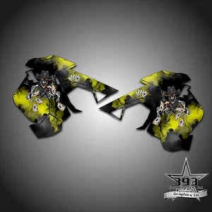 2015-2019 POLARIS AXYS Side Panel Decal Sticker Wrap Graphics Outlaw Yellow - Picture 1 of 1