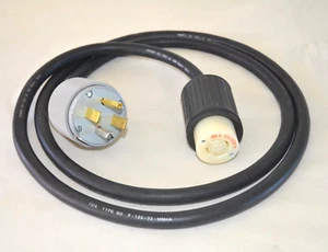 Enchufe Hubbell Arrow-Hart 30A 125/250 V y cable de alimentación tipo 10/4 SO 8,5 pies - Imagen 1 de 11
