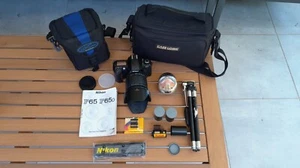 Nikon F65 Film Camera + Tamron 28-200mm AF XR IF f/3.8-5.6 Lens + Film + Filters - Picture 1 of 23