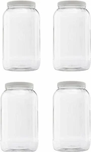 Contenedores Clearview |128 oz (1 galón) Contenedores de almacenamiento de plástico con tapas |... - Imagen 1 de 5