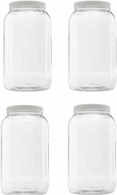 Clearview Containers |128 oz (1 gallon) Plastic Storage Containers w/Lids |...