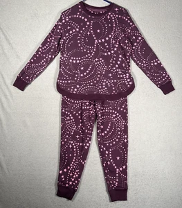 Set pigiama donna Cuddl Duds taglia S melanzana prugna viola stelle lune stravaganti - Foto 1 di 15