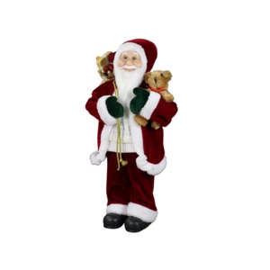 SINT 18" Weihnachtsmann im Pullover mit Geschenken & Teddy Figur für Weihnachten - Bild 1 von 7