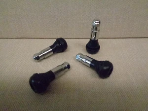 CHROME TIRE VALVE STEMS WITH HEX HEAD CAPS, SET OF SIX, NEW - Picture 1 of 1