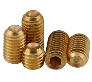 Juego de tornillos de enchufe de latón M2 M2.5 sin cabeza tornillo de parada de punto de copa tornillos GRUB - Imagen 1 de 8