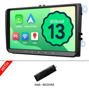 DAB+ 9" Autoradio Android 13 GPS Navi CarPlay für VW GOLF 5 Passat Touran Tiguan - Bild 1 von 23