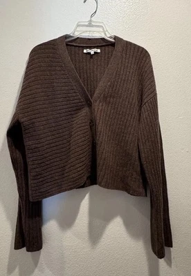 Reformation Trieste Regenerative Merino Wool Cardigan Women’s Size XS Brown - Image 1 of 4