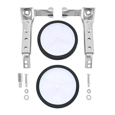 2Pcs Silver Training Wheels With 2 Bracket For 16/18/20/22Inch Multi-Speed Bile - Image 1 of 4