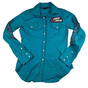 Rock n Roll Cowgirl Pearl Snap Western Shirt - Größe M - Bild 1 von 5