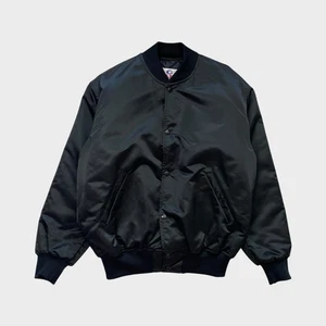 Vtg 90s NWOT The Game Sportswear Blank Satin Bomber Jacket, Starter Deadstock M - Picture 1 of 6