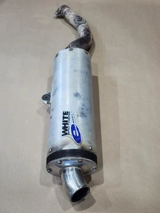 Silenciador de tubo de escape Yamaha YZ250F YZ 250F 2001 01 blanco Bros - Imagen 1 de 9