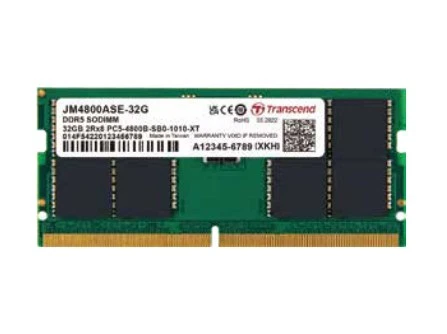 Transcend JetMemory 16GB DDR5 4800MHz SO-DIMM RAM per Laptop JM4800ASE-16G - Immagine 1 di 1