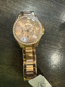 Fossil Rhinestone Chrono Quartz Women's Watch - Picture 1 of 3