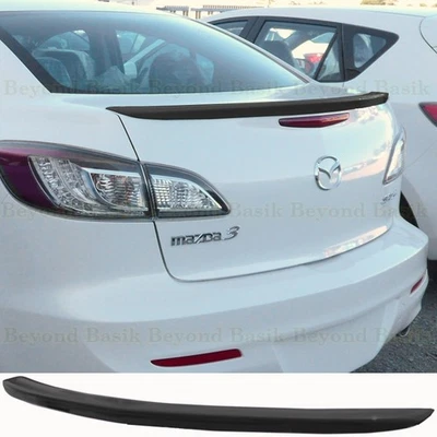 2013 2012 2011 2010 Mazda 3 MATTE BLACK Factory Style Lip Spoiler Wing - Image 1 of 4