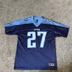 Vintage Tennessee Titans Eddie George Jersey Youth XL Navy Blue Nike Boys - Picture 1 of 4