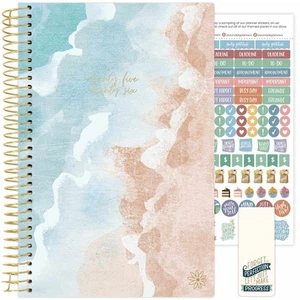 Bloom Daily Planners 2025-26 Planificador de Tapa Blanda, 5.5" x 8.25", Ocean Oasis - Imagen 1 de 13