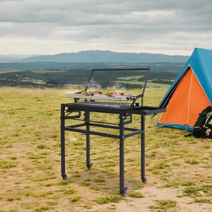 Tragbarer Holzkohle Flip Grill für BBQ, moderner Barbecue Grill für Outdoor Camping  - Bild 1 von 16