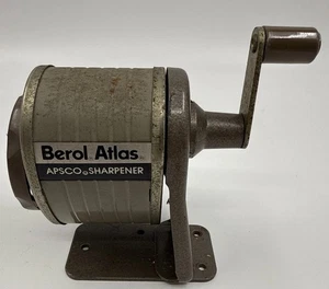 Berol Atlas Apsco Pencil Sharpener Desktop Wall Mount Vintage - Picture 1 of 6