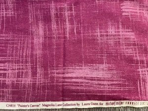 DEEP PINK PAINTERS CANVAS MICHAEL MILLER FABRICS 100% COTTON FABRIC 1 Yard+ - Picture 1 of 2