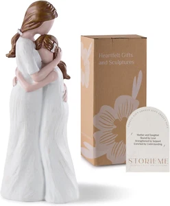 Gifts for Daughter from Mom: Mother Daughter Resin Figurines Statue Unique Mom B - Picture 1 of 12