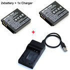Battery / Charger For Cga-S005 E Panasonic Lumix Dmc-Lx1 K Dmc-Lx2 K Dmc-Lx3 K